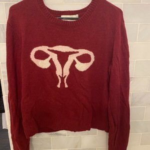 Rachel Antonoff pink uterus sweater size M